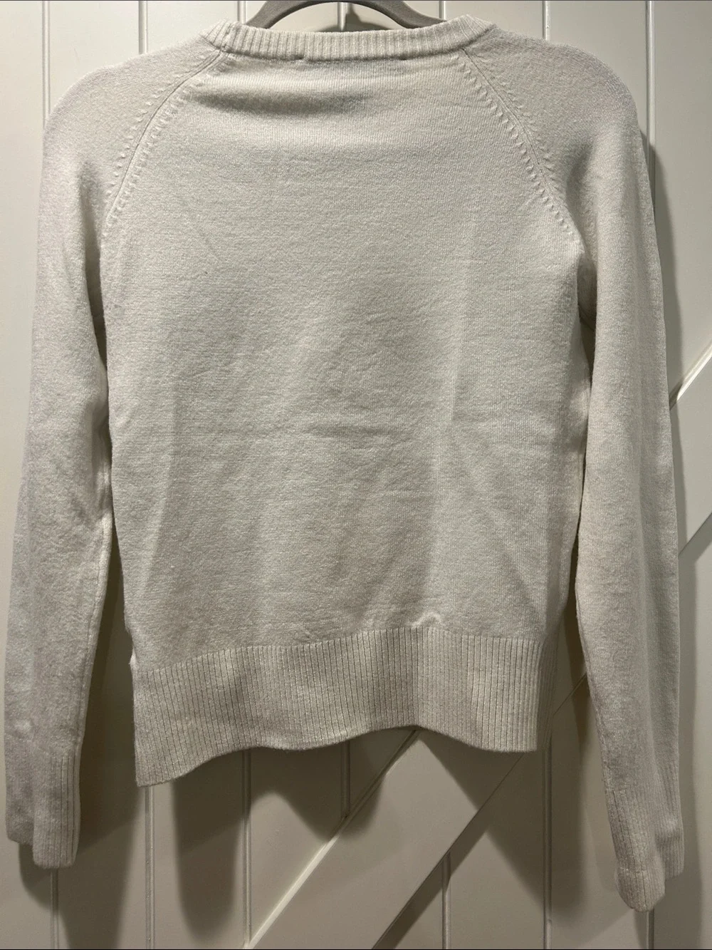 French Connection Cream Crewneck Sweater Medium